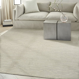 Ck079 Notes NOT01 Ivory Silver Area Rug by Calvin Klein Corner Image