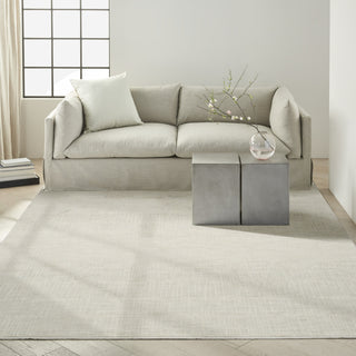 Ck079 Notes NOT02 Silver Ivory Area Rug by Calvin Klein Swatch Image