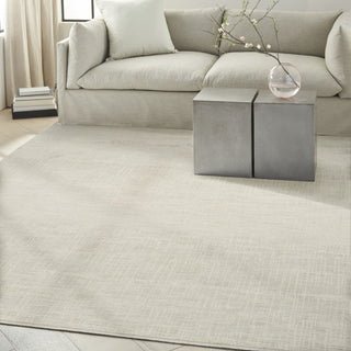 Ck079 Notes NOT02 Silver Ivory Area Rug by Calvin Klein Corner Image