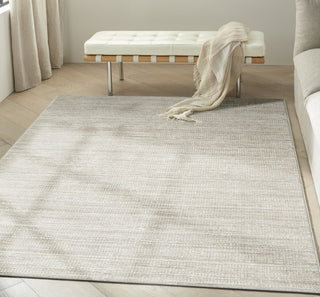 Ck079 Notes NOT03 Ivory Grey Area Rug by Calvin Klein Corner Image