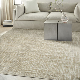 Ck079 Notes NOT05 Ivory Grey Area Rug by Calvin Klein Corner Image