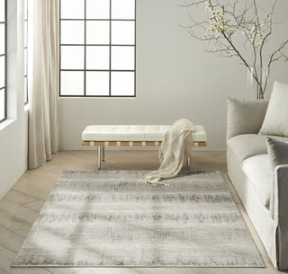 Ck079 Notes NOT06 Ivory Charcoal Area Rug by Calvin Klein Room Image Feature