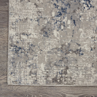 Nourison Royal Terrace KI42 White Blue Area Rug by Kathy Ireland main image