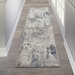Nourison Royal Terrace KI42 White Blue Area Rug by Kathy Ireland Room Image Feature
