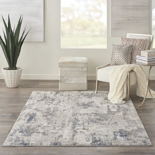 Nourison Royal Terrace KI42 White Blue Area Rug by Kathy Ireland Room Image Feature