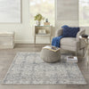 Nourison Royal Terrace KI43 Beige Blue Area Rug by Kathy Ireland Room Image Feature
