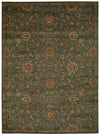 Nourison Ancient Times BAB05 Treasures Teal Area Rug 8' X 11'