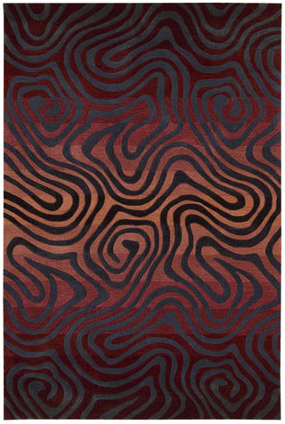 Nourison Contour CON24 Sangria Area Rug 5' X 8'