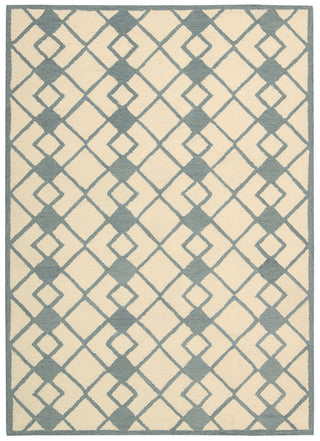 Nourison Decor DER03 Ivory Blue Area Rug 5' X 7'