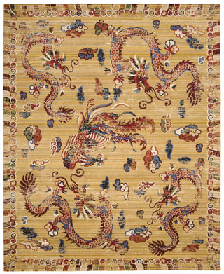 Nourison Dynasty DYN02 Empire Ochre Area Rug by Barclay Butera 9' X 9'