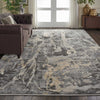 Nourison Fusion FSS10 Grey Area Rug Room Image