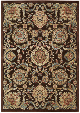 Nourison Graphic Illusions GIL17 Chocolate Area Rug 6' X 8'