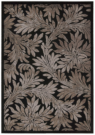 Nourison Graphic Illusions GIL19 Black Area Rug 6' X 8'