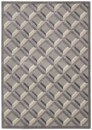 Nourison Graphic Illusions GIL22 Stone Area Rug 6' X 8'