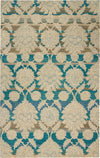 Nourison India House IH91 Ivory/Teal Area Rug Main Image