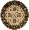 Nourison Living Treasures LI04 Ivory Black Area Rug 6' Round