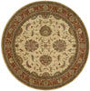 Nourison Living Treasures LI04 Ivory Red Area Rug 8' Round