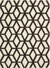 Nourison Linear LIN01 Ivory Black Area Rug 5' X 8'