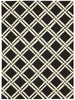 Nourison Linear LIN04 Black White Area Rug 5' X 7'