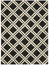 Nourison Linear LIN04 Black White Area Rug 5' X 7'