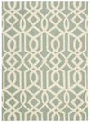 Nourison Linear LIN05 Aqua Ivory Area Rug 5' X 7'