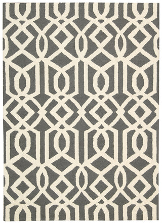 Nourison Linear LIN05 Grey Ivory Area Rug 5' X 7'