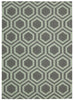 Nourison Linear LIN07 Grey Aqua Area Rug 5' X 7'