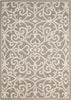 Nourison Linear LIN19 Silver/Ivory Area Rug 5' X 7'