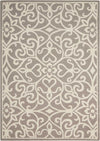 Nourison Linear LIN19 Silver/Ivory Area Rug 5' X 7'