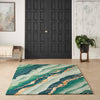 Nourison Prismatic PRS30 Emerald Area Rug Room Image Feature