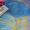 Nourison Prismatic PRS32 Blue Gold Area Rug Room Image Feature