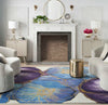 Nourison Prismatic PRS32 Blue Gold Area Rug Room Image Feature