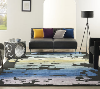 Nourison Prismatic PRS23 Black/Multi Area Rug Room Image Feature