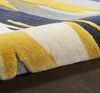 Nourison Prismatic PRS24 Grey/Gold Area Rug Corner Image