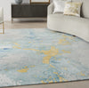 Nourison Prismatic PRS26 Seafoam Gold Area Rug Room Image Feature