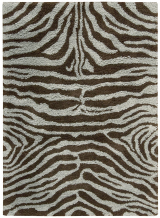 Nourison Splendor SPL17 Aqua Brown Area Rug 5' X 7'