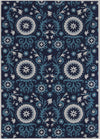 Nourison Suzani SUZ07 Navy Area Rug 6' X 8'