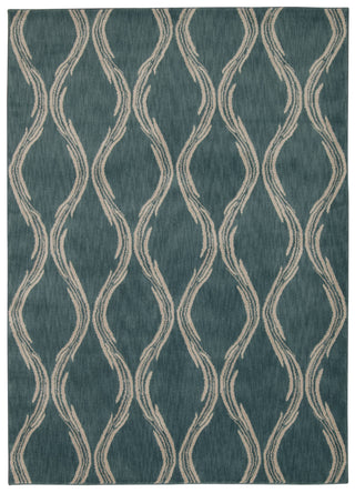 Nourison Tranquility TNQ02 Aqua Area Rug 6' X 8'