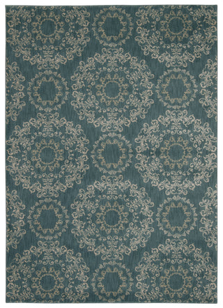 Nourison Tranquility TNQ03 Aqua Area Rug 6' X 8'