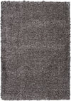 Nourison Ultra Plush Shag ULP01 Charcoal Area Rug 4' X 6'