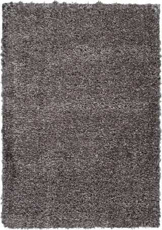 Nourison Ultra Plush Shag ULP01 Charcoal Area Rug 4' X 6'