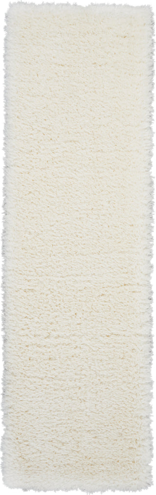 Nourison Ultra Plush Shag ULP01 Ivory Area Rug 2' X 8'