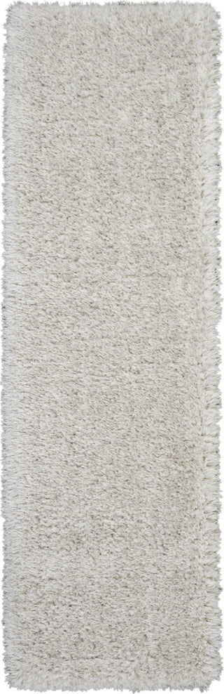 Nourison Ultra Plush Shag ULP01 Light Grey Area Rug 2' X 8'