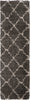 Nourison Ultra Plush Shag ULP02 Charcoal/Beige Area Rug 2' X 8'