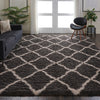 Nourison Ultra Plush Shag ULP02 Charcoal/Beige Area Rug 9' X 12'