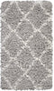 Nourison Ultra Plush Shag ULP02 Grey/Ivory Area Rug 2' X 4'