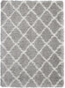 Nourison Ultra Plush Shag ULP02 Grey/Ivory Area Rug 4' X 6'