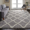 Nourison Ultra Plush Shag ULP02 Grey/Ivory Area Rug 9' X 12'