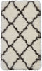 Nourison Ultra Plush Shag ULP02 Ivory/Charcoal Area Rug 2' X 4'