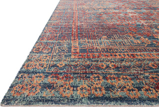 Loloi II Nour NU-05 Red/Navy Area Rug Round Image